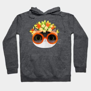 Summer Vibes Flower Crown Cat Hoodie